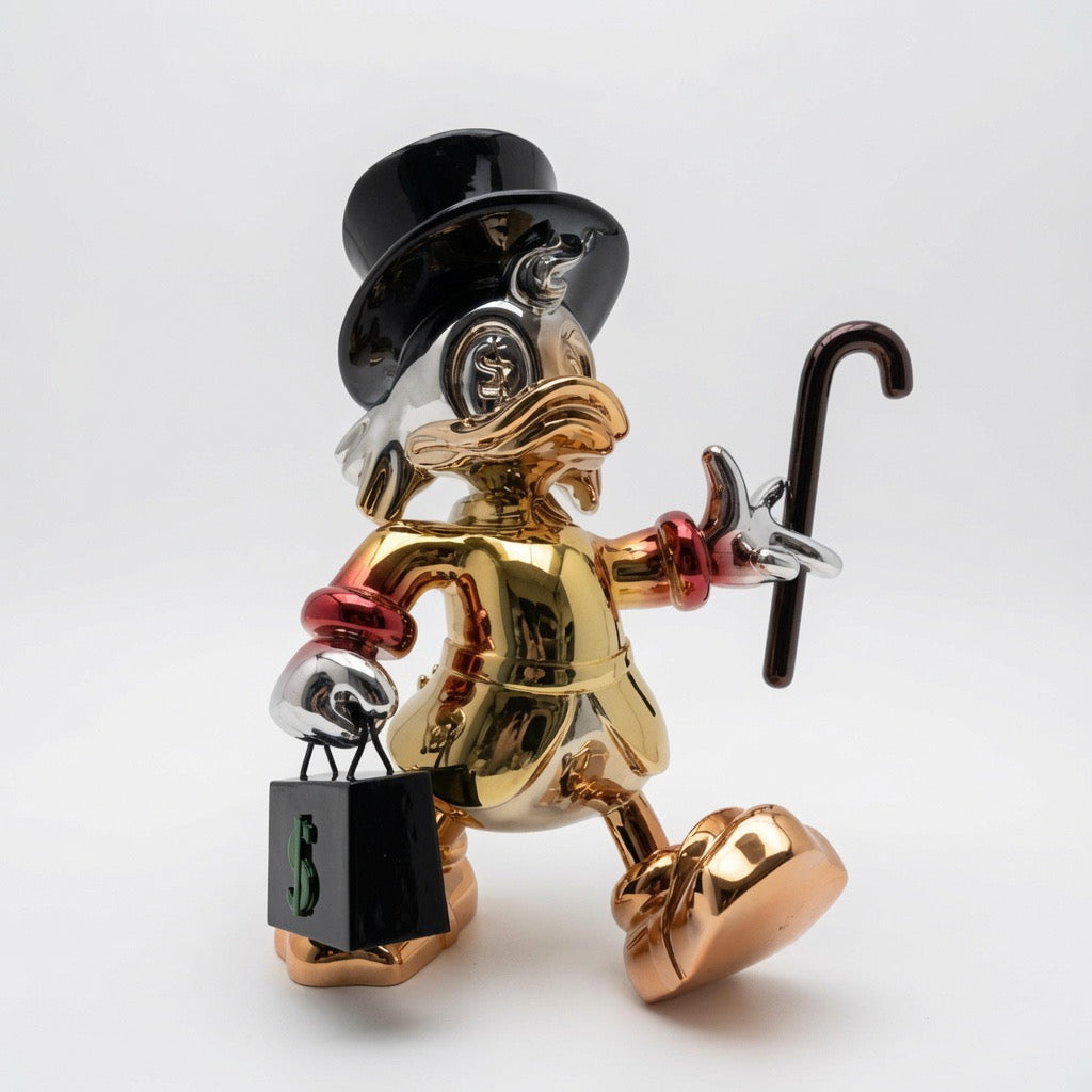 Scrooge McDuck Lüks Chrome Figür 40cm