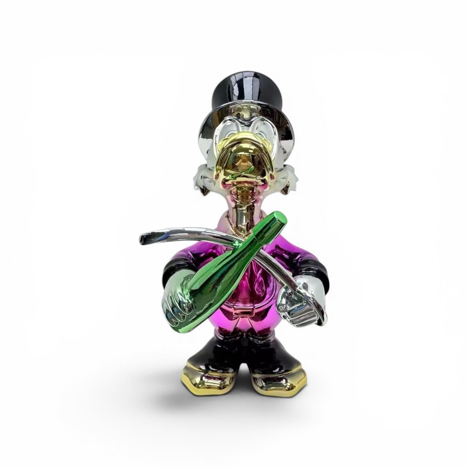 Pop the Champagne Duck Dekoratif Figür 34cm